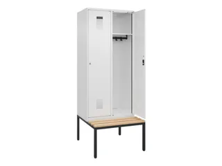 locker met bank,HxBxD 2120x800x815mm,2vak,vak B 400mm,cilinderslot - 1