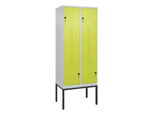 Z-garderobekast,HxBxD 2120x800x500mm,vak B 200/400mm,draaigrendel