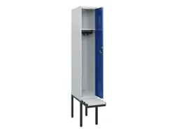 locker met bank,HxBxD 1950x300x815mm,1vak,vak B 300mm,cilinderslot