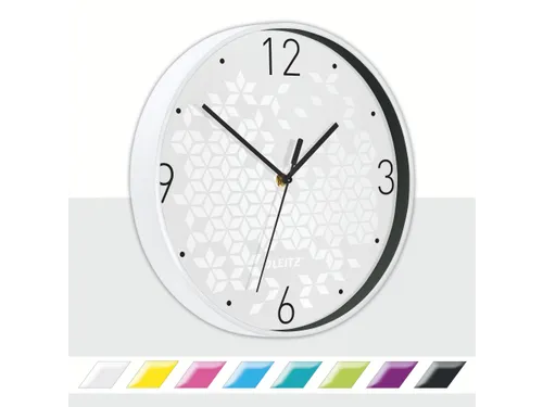 Wandklok Leitz WOW Ø29cm wit cijferaanduiding