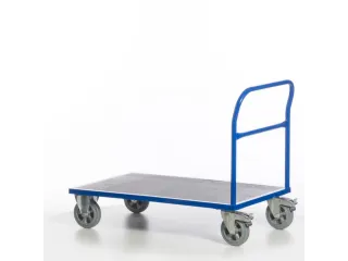 Platformwagen 1000kg Laadvlak Lxb 1200x800mm 1 Duwbeugel Ral 5010 - 9