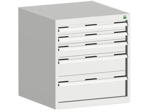 ladekast HxBxD 700x650x525mm 5laden romp RAL7035 front RAL7035