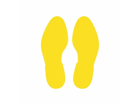 plaksymbool,voet,markering HxB 297x110mm,geel