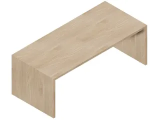 Bureau Hxbxd 730x2000x900m Zijpaneel Bladdecor Olm - 3