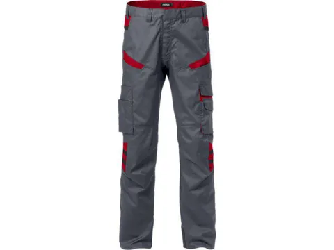 Fristads 2552 STFP broek voor P/COT, grijs/rood, maat C54, per stuk