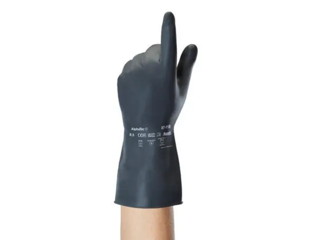Gants chimiques en latex Ansell AlphaTec 87-118, taille 6, 5, les 144