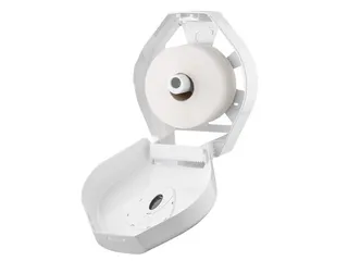 Tolietpapier Dispenser Wit voor Maxi Jumbo Rol Toiletpapier - 2