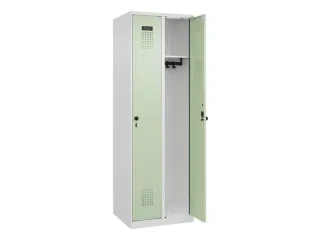 locker,HxBxD 1850x600x500mm,2vak,vak B 300mm,draaigrendel - 2