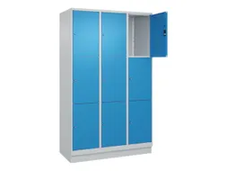 lockerkast,HxBxD 1950x1200x500mm,3x3vakken,vak B 400mm,cil.-slot