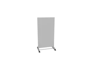 scheidingswand,HxB 1545x800mm,wand hout,MP-lichtgrijs - 1