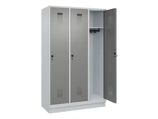 locker,HxBxD 1950x1200x500mm,3vak,vak B 400mm,draaigrendel,sokkel - 2