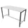 statafel,HxBxD 1070x1800x800mm,hoekig,met 4-voeten donkergrijs