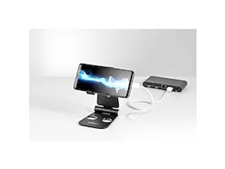 Telefoonhouder / tablethouder universeel multi angle opvouwbaar zwart - 5