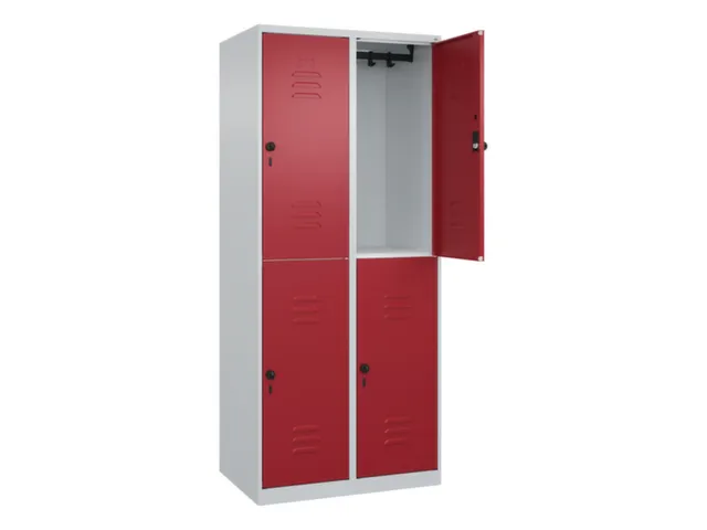 dubbeldekse locker,HxBxD 1850x800x500mm,2x2vak.,vak B 400mm