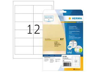 HERMA 4586 Transparante folie-etiketten Mat A4 97x42,3mm 120 stuks - 1