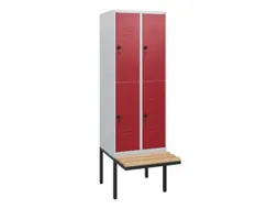 Dubbeldekse dekenkist,HxBxD 1950x600x815mm,2x2vak.,vak B 300mm