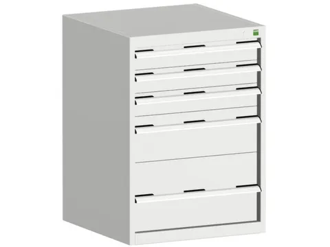ladekast HxBxD 900x650x525mm 5laden romp RAL7035 front RAL7035