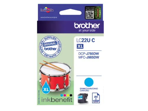 Inktcartridge Brother LC-22UC blauw