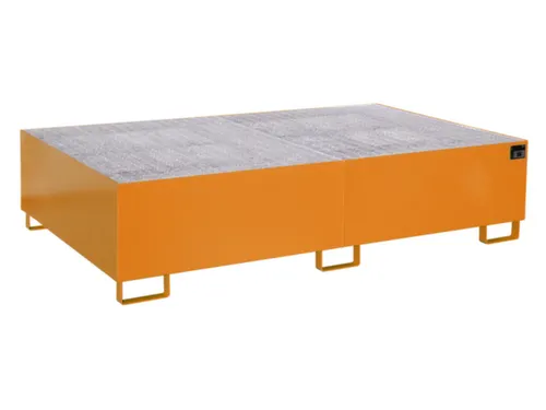 stellingopvangbak,opvangvol. 1000l,HxBxD 505x2150x1300mm,m. rooster