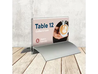 Tafelnaambord Europel 52x100mm acryl aluminium 2st - 4