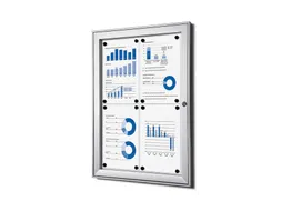 Vitrinebord Quantore luxe 4x A4 zilver