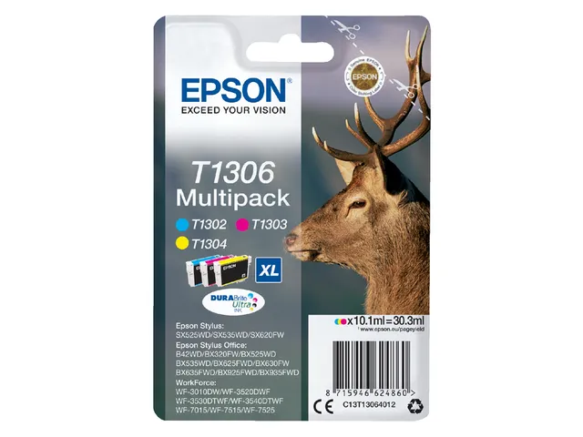 Inktcartridge Epson T1306 3 kleuren HC C13T13064012