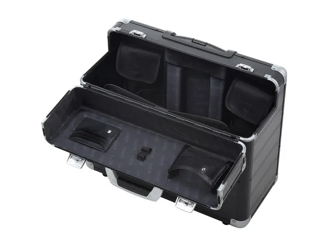 Trolley-pilotenkoffer Alumaxx DISCOVERY aluminium mat zwart