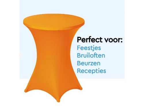 Tafelrok BRASQ voor statafel 80cm oranje