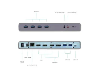 Usb 3.0 Usb-c Thunderbolt 3 Dockingstation - 2