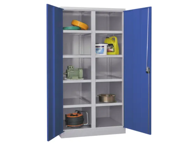 zwaarlastkast 1950x1040x630mm openslaande deuren RAL7035 front RAL6011