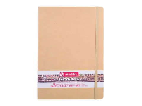 Schetsboek Talens Art Creation 80 witte vellen 140gr 210x300mm kraft