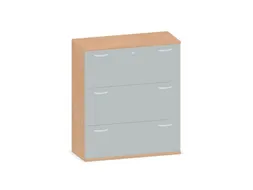 hangmappenkast 1150x1000x430mm 3hangmappenframes Beuken+Onyx