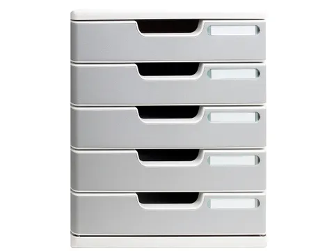 Exacompta Ladenblok Modulo met 5 Gesloten Laden Grijs