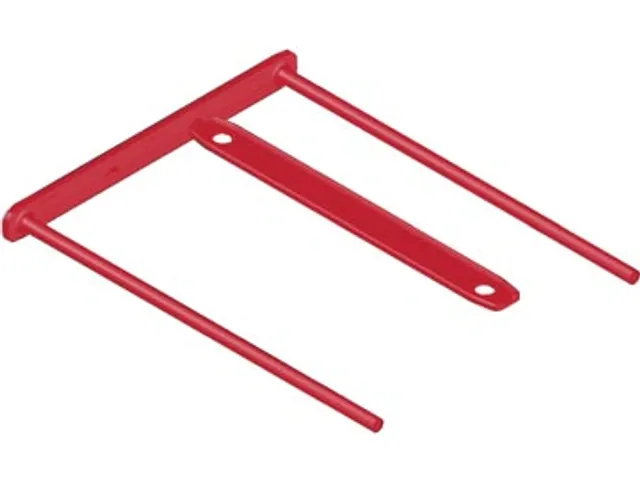 archiefbinder D-clip 100 stuks rood