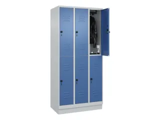 dubbeldekse locker,HxBxD 1950x900x500mm,3x2vak.,vak B 300mm - 3