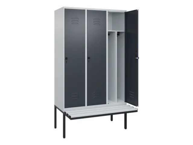 locker voor scheiding van kleding,HxBxD 2120x1200x815mm,3vak