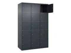 lockerkast,HxBxD 1850x1200x500mm,3x5vakken,vak B 400mm,cil.-slot