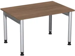 In hoogte verstelbaar bureau,HxBxD 680-820x1200x800mm,blad notenboom