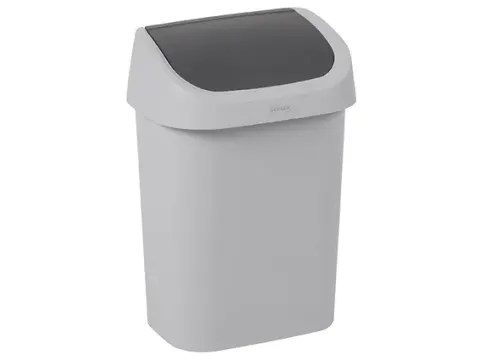 Curver vuilnisbak Mistral Swing recycled PVC 10 Liter Antraciet