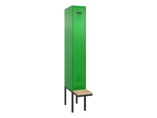 locker met bank,HxBxD 2120x300x815mm,1vak,vak B 300mm,cilinderslot - 1