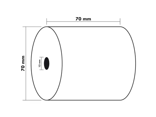 Exacompta 40513E Papierrol 60 Gram 70mmx70mmx12mm 44 Meter