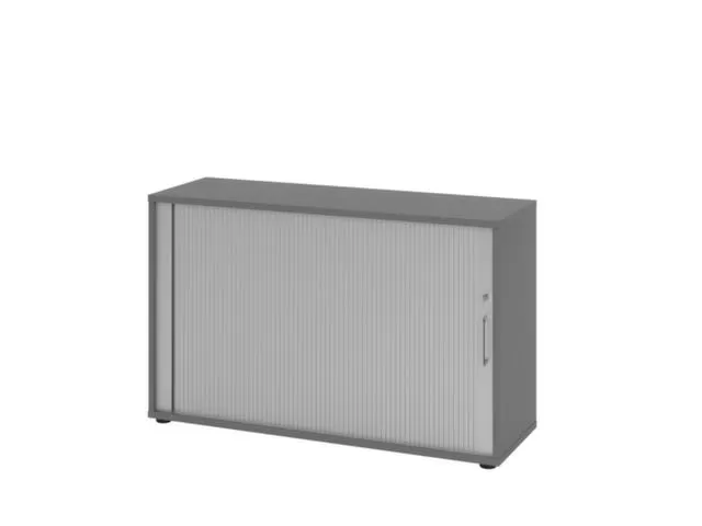 jaloeziedeurkast,HxBxD 748x1200x400mm,1xhouten vloer,2 OH,romp grafiet