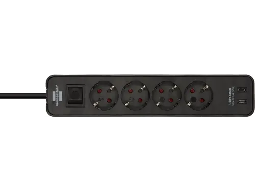 Stekkerdoos Brennenstuhl Ecolor 4 voudig inclusief 2 USB C 1.5 meter z