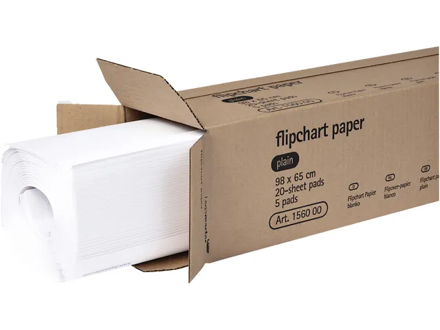 Flipoverpapier Legamaster blanco 20vel 5 Stuks Voordeelbundel