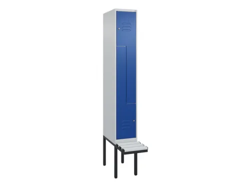 Z-garderobekast,HxBxD 2120x300x815mm,2vak,vak B 300mm,cil.-slot
