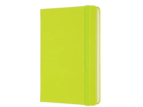 Notitieboek Moleskine pocket 90x140mm blanco hard cover lemon green