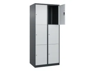 lockerkast,HxBxD 1850x800x500mm,2x3vakken,vak B 400mm,cil.-slot - 1