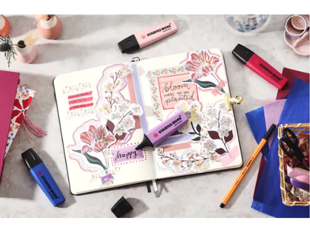 Markeerstift STABILO Boss Wildflower display groot assorti