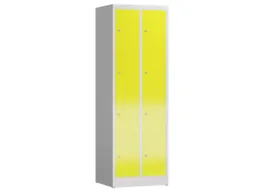 Lockerkast 1800x590x500mm 2x4 vakken cilinderslot, sokkel, RAL1018