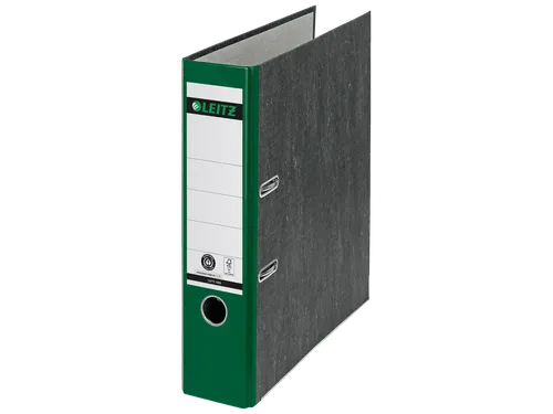 Ordner Leitz 1080 A4 80mm groen gewolkt 100% gerecycled karton